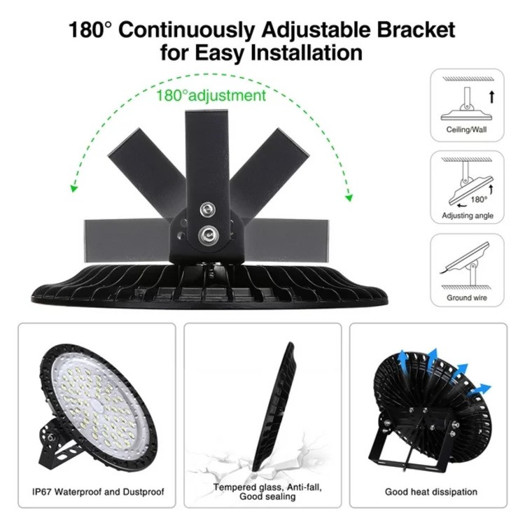 UFO LED High Bay Light with Rotatable Bracket 3 UFO LED High Bay Light with Rotatable Bracket 3