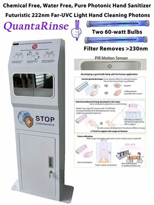 222 nm UV sterilizačná lampa pre opice