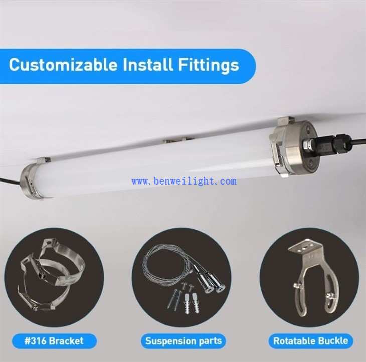 IP69K 1200 mm 36w LED osvetlenie pre dojnice