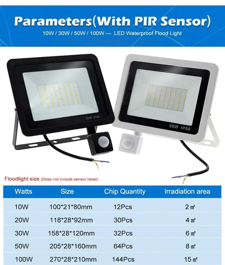 PIR Sensor LED Floodlight 3