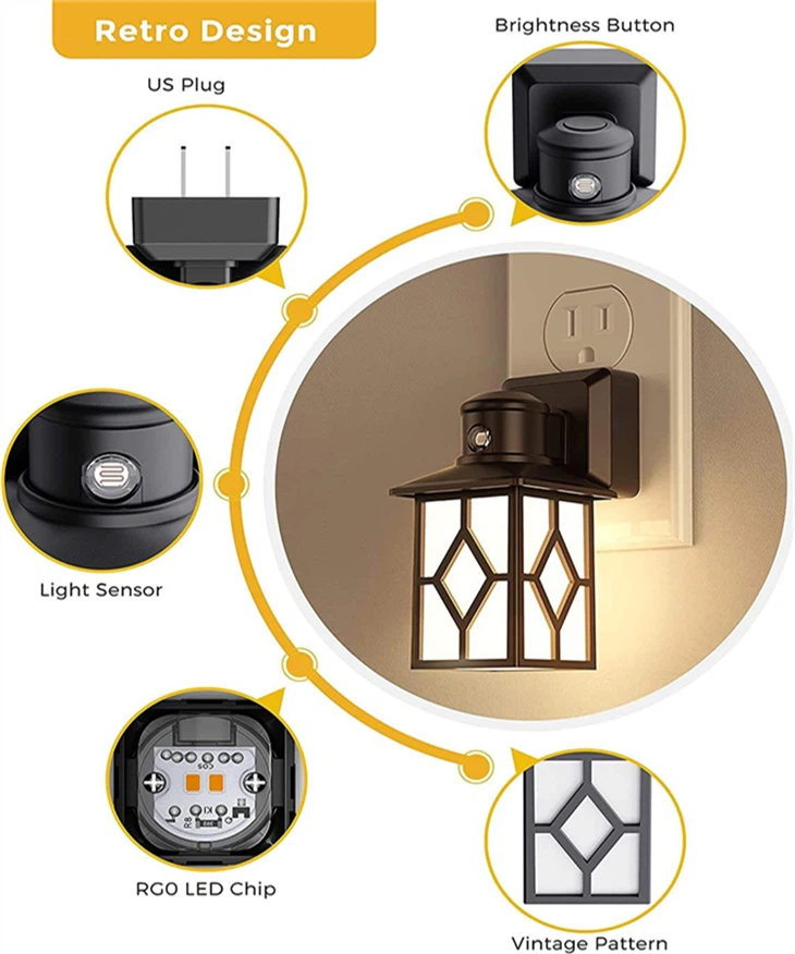 1W RG0 Sensor Dimmable Vintage Night Light For Kids Bedroom best