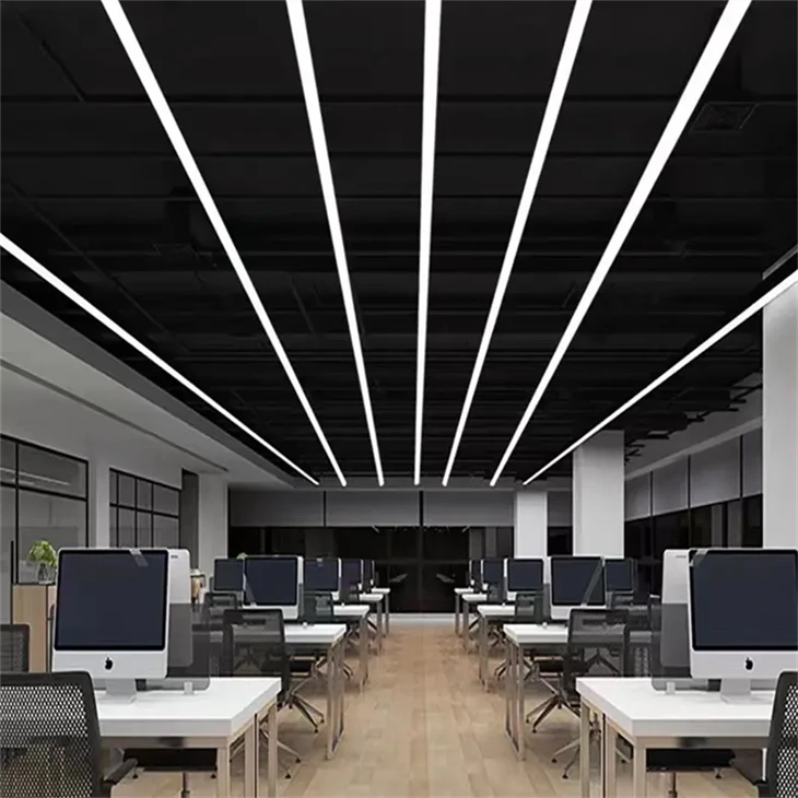 24W/48W LED Linear Ceiling Light – Aluminum/Metal Profile, Office & Commercial Use