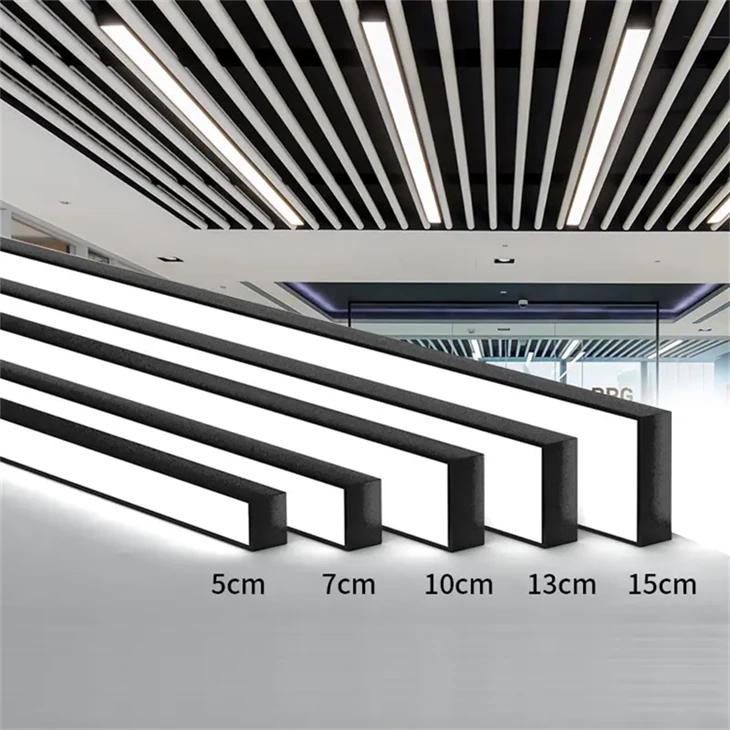 24W/48W LED Linear Ceiling Light – Aluminum/Metal Profile, Office & Commercial Use