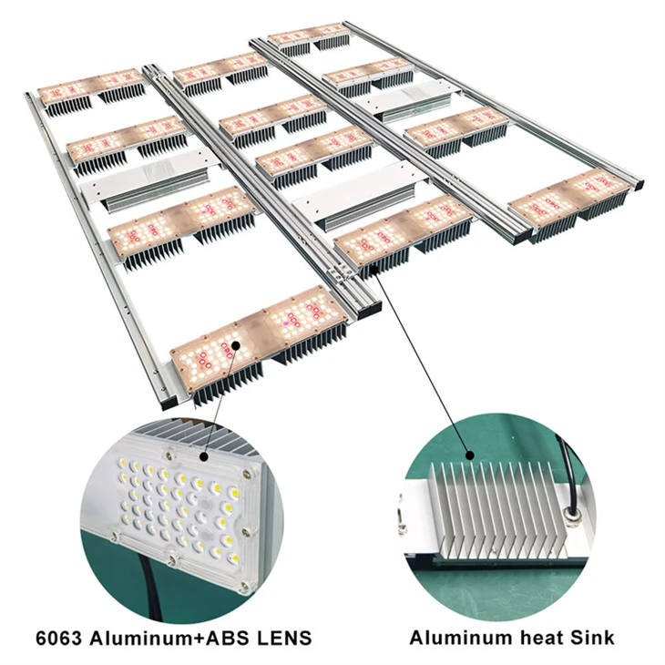 600W Foldable LED Grow Light - Full Spectrum, Aluminum Cooling, IP67 Waterproof. factory