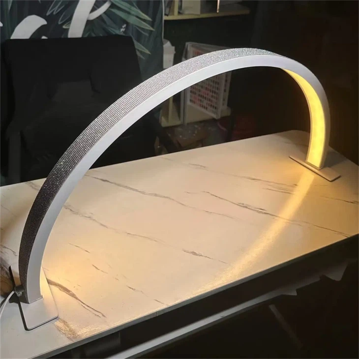 75cm Half Moon Nail Table Lamp Foldable LED suppliers
