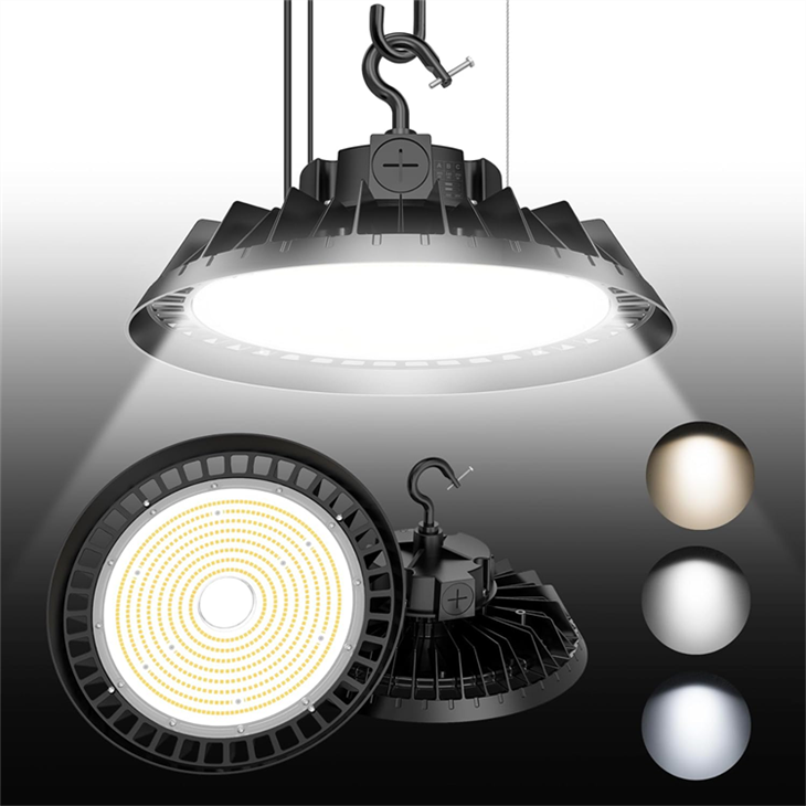 Led High Bay Light, 300W UFO 45000LM nastaviteľný CCT (5700K 5000K 4500K)