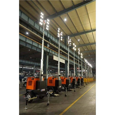 350W×4 prenosná mobilná LED osvetľovacia veža